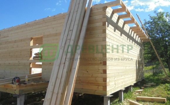 Строительство дома из бруса по проекту ДБ37 во Владимирской области д. Копцево