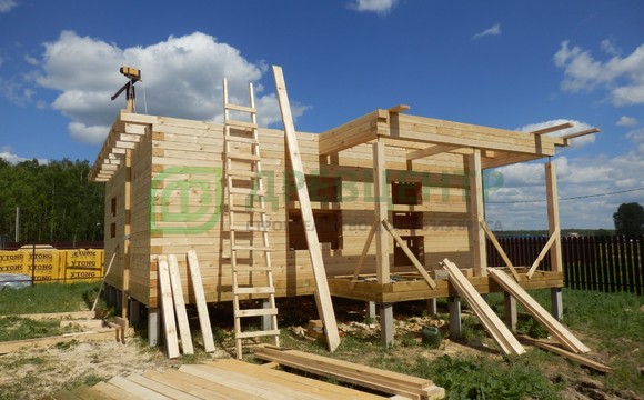 Строительство дома из бруса по проекту ДБ63 в Домодедовском районе д. Шишкино