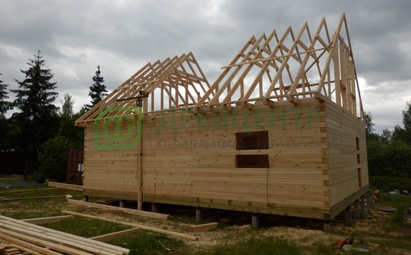 Строительство дома из бруса по проекту ДБ62 в Озерском районе СНТ 