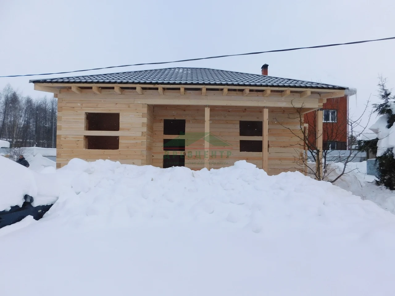 Строительство дома из бруса по проекту ДБ169 в п. им. Воровского Щелковского района