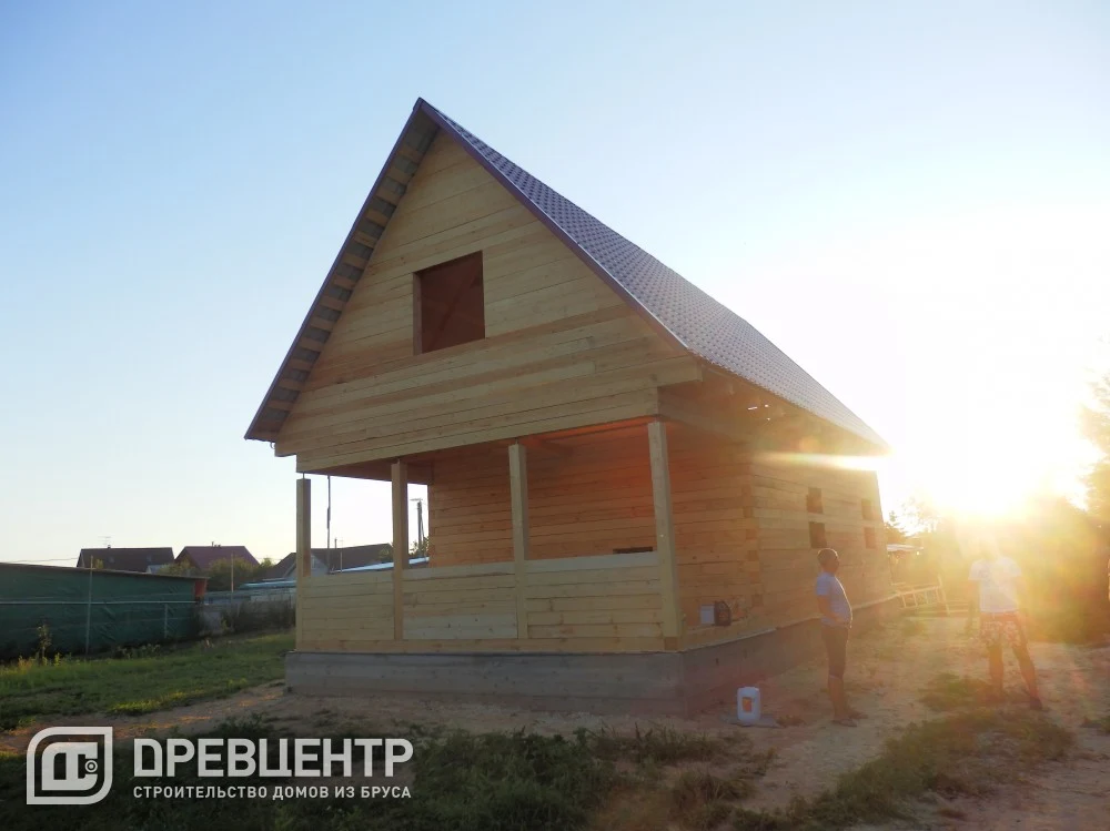 Строительство дома из бруса по проекту ДБ 24