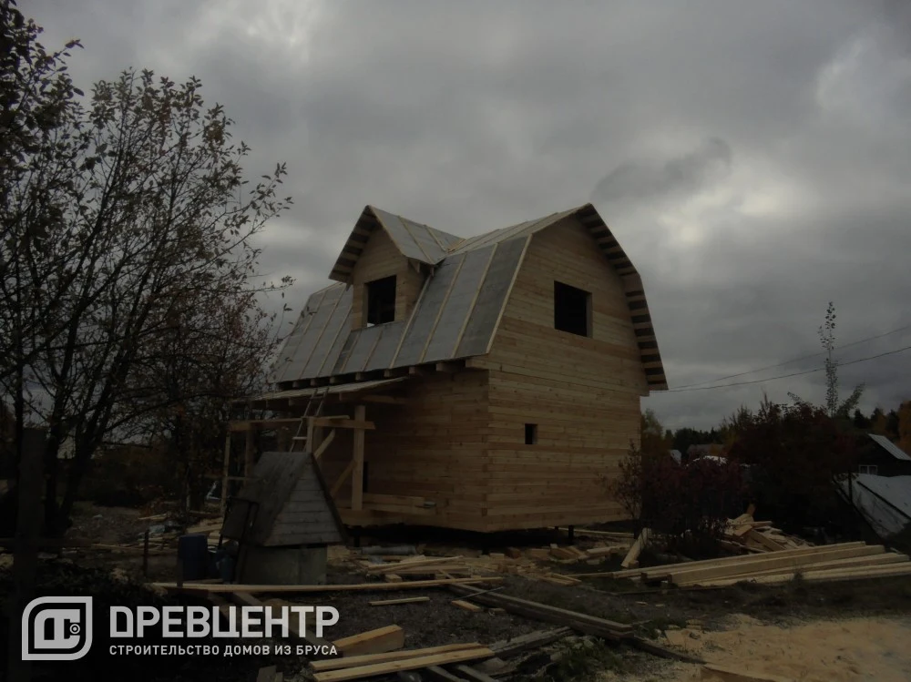 Строительство дома из бруса по проекту ДБ 60