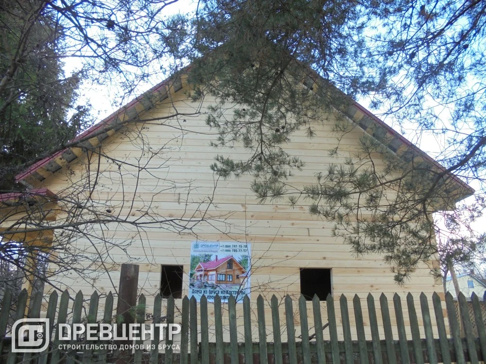 Строительство дома из бруса по проекту ДБ59