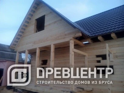 Строительство дома из бруса по проекту ДБ 17