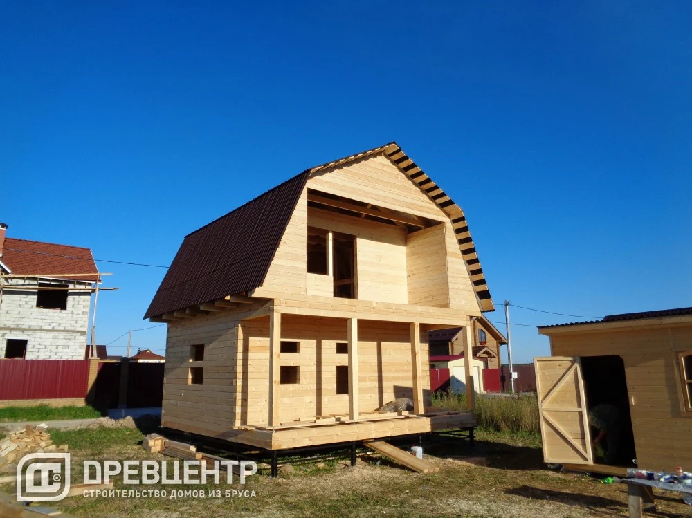 Строительство дома из бруса по проекту ДБ53 в Можайском районе