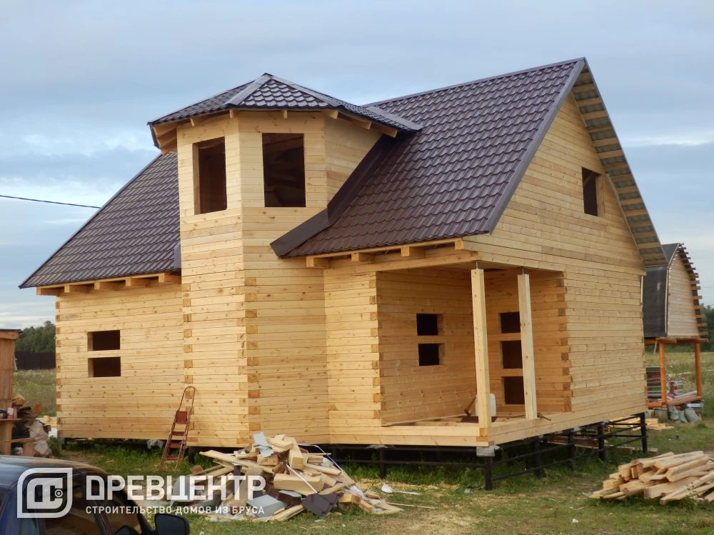Строительство дома из бруса по проекту ДБ62 в Наро- Фоминском районе