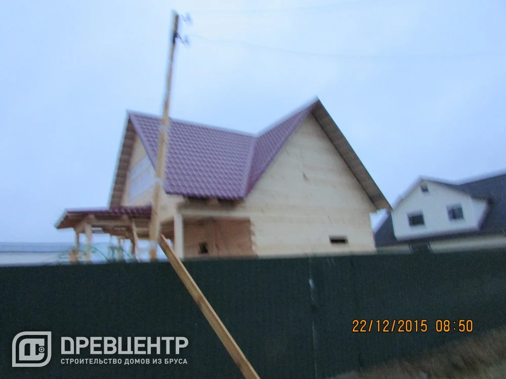 Строительство дома из бруса по проекту ДБ91 в Ступинском районе СНТ "Ветеран"