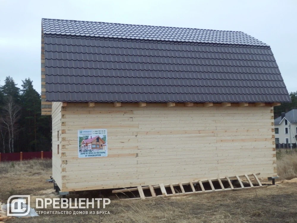 Строительство дома из бруса по проекту ДБ89 в Заокском районе