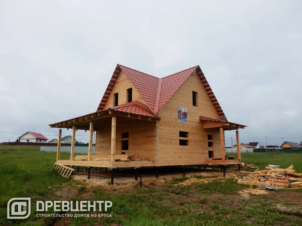 Строительство дома из бруса по проекту ДБ31 в Боровском районе Калужской области