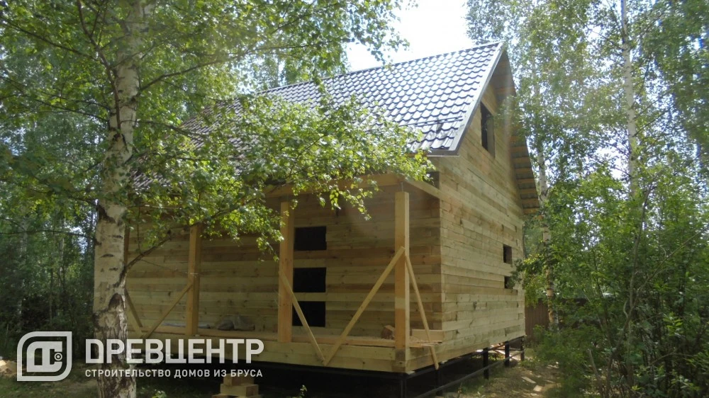 Строительство дома из бруса по проекту ДБ59 в Шатурском районе пос.Черусти