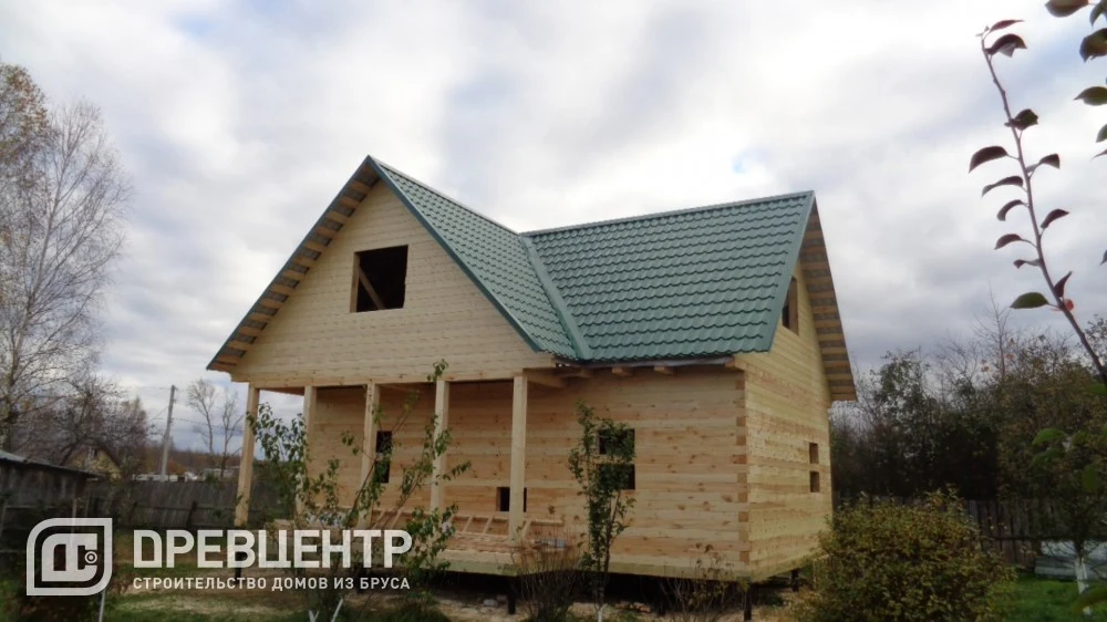 Строительство дома из бруса по проекту ДБ17 в Спас Клепиковском районе Рязанской области