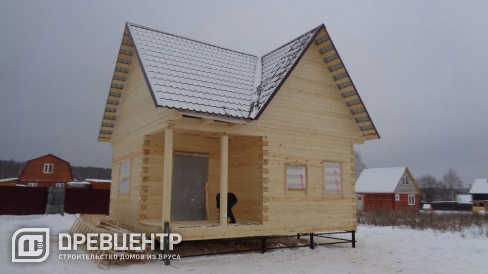 Строительство дома из бруса по проекту ДБ9 в Воскресенском районе д.Барановское