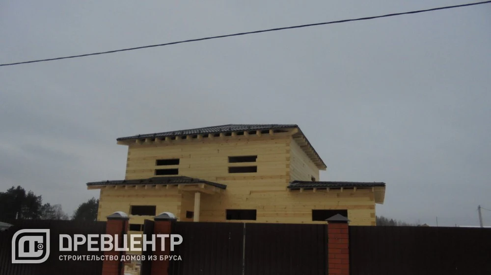 Строительство дома из бруса по проекту ДБ 117 во Владимирской области д.Киржач