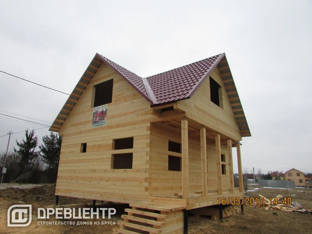 Строительство дома из бруса по проекту ДБ17 в Рузском районе д.Григорово
