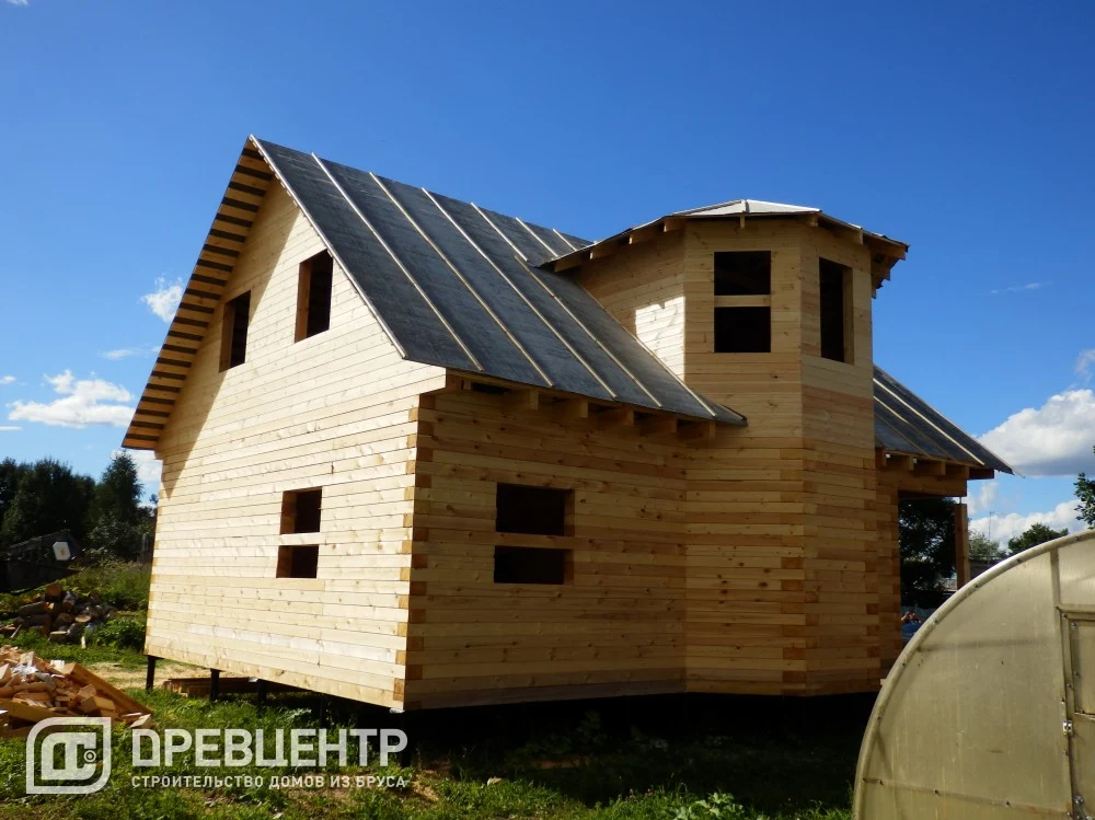 Строительство дома из бруса по проекту ДБ62 в Рузском районе д.Рябцево