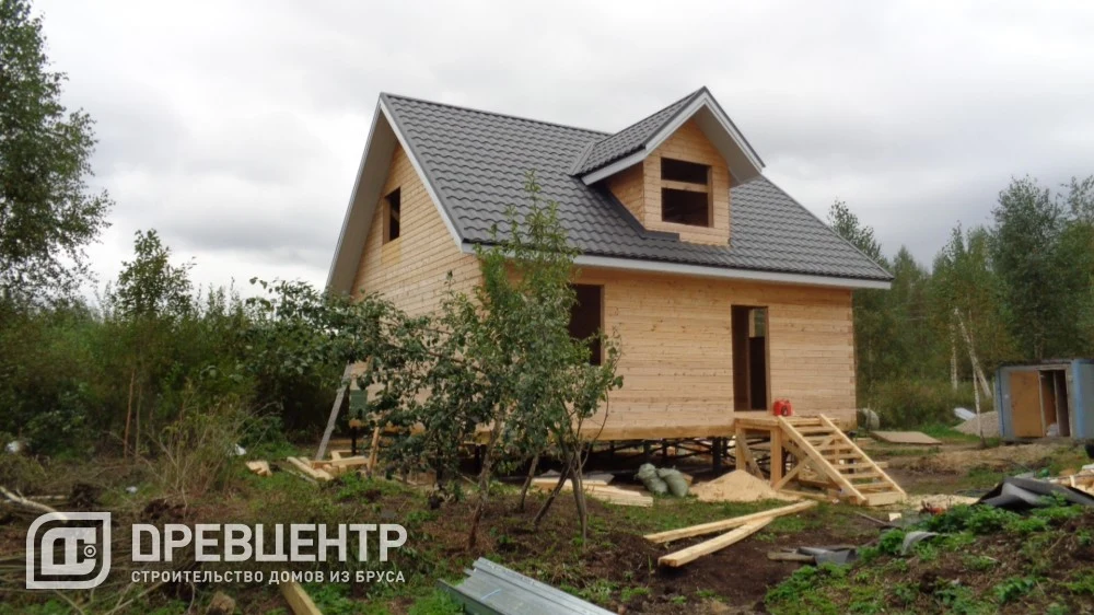 Отделка дома из бруса по проекту ДБ95