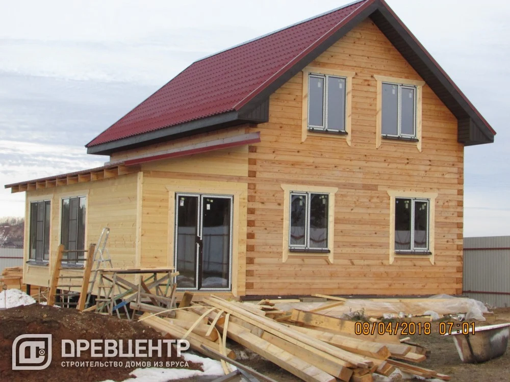 Отделка дома из бруса по проекту ДБ120  в Истринском районе д. кочергино