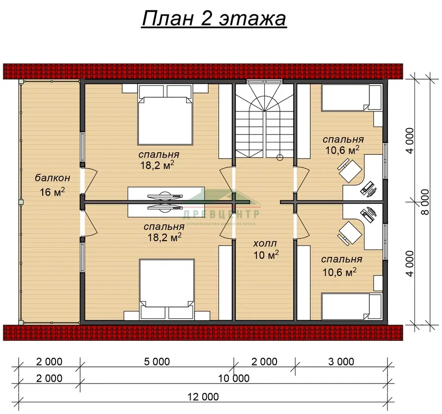 ДБ128, план 2 этажа