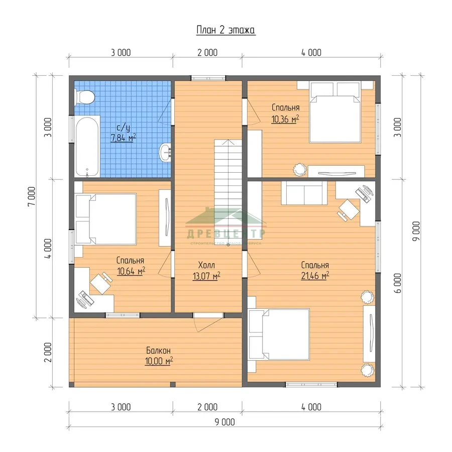 ДБ152, план 2 этажа