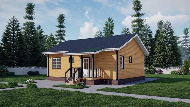 ДБ30 Проект одноэтажного дома из бруса 8х10 м, ракурс 1 из 4