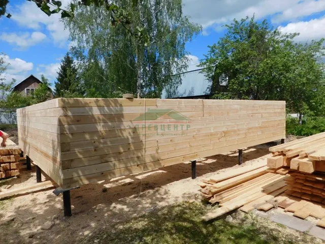 Строительство дома из бруса по проекту ДБ136 в Талдомском районе, фото 9 из 27