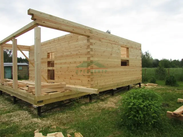 Строительство дома из бруса по проекту ДБ56 в Кимрском районе д. Глазово, фото 10 из 25