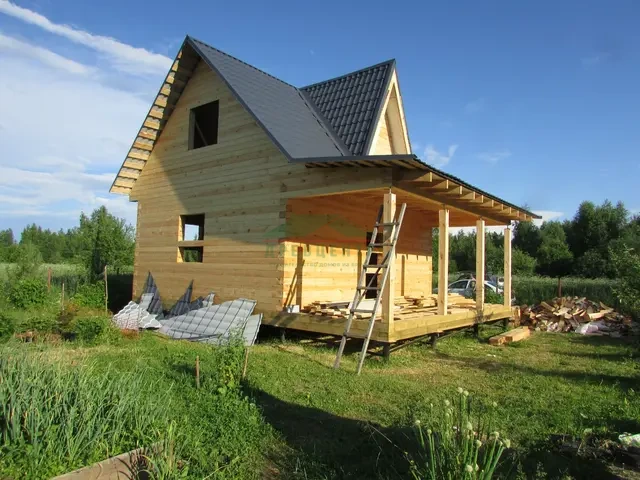 Строительство дома из бруса по проекту ДБ56 в Кимрском районе д. Глазово, фото 16 из 25