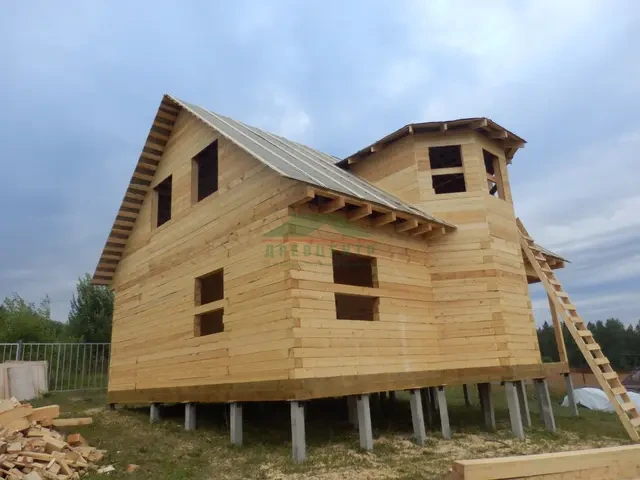 Строительство дома из бруса по проекту ДБ62 в Истринском районе д. Бужарово, фото 15 из 15