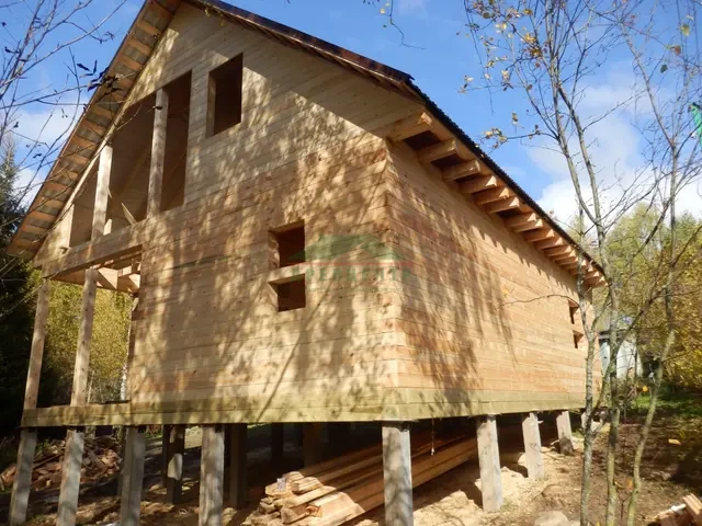 Строительство дома из бруса по проекту ДБ62 в Сергиево Посадском районе д. Псарево, фото 20 из 25