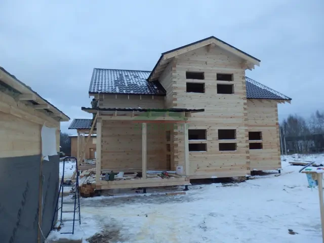 Строительство дома из бруса по проекту ДБ99 в Дмитровском районе д. Маринино, фото 24 из 31