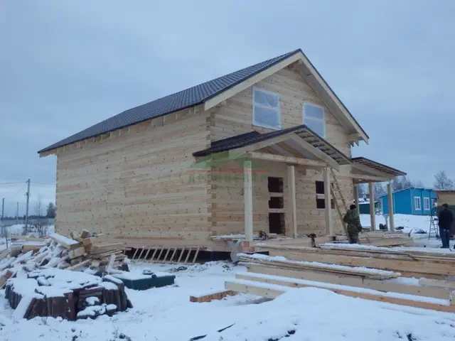 Строительство дома из бруса по проекту ДБ99 в Дмитровском районе д. Маринино, фото 29 из 31