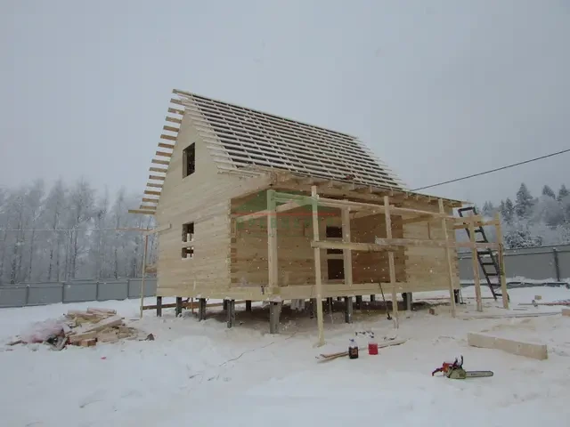 Строительство дома из бруса 6х9 м в Ярославской области д. Глебовское, фото 22 из 25