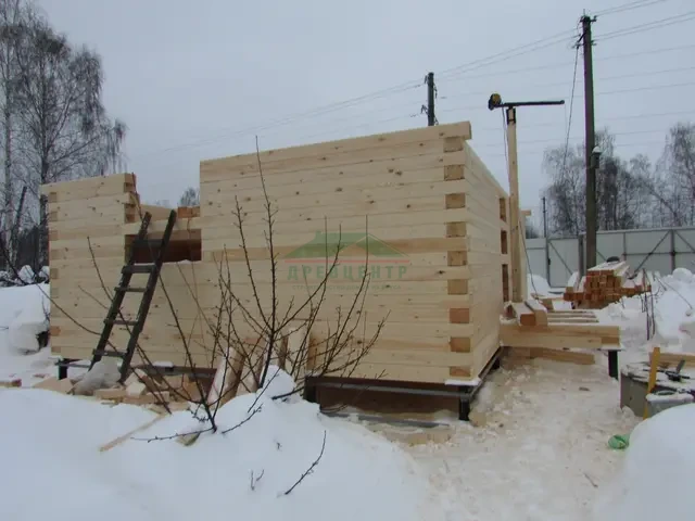 Строительство дома из бруса по проекту ДБ 135 в Шатурском районе СНТ Швейник, фото 9 из 17