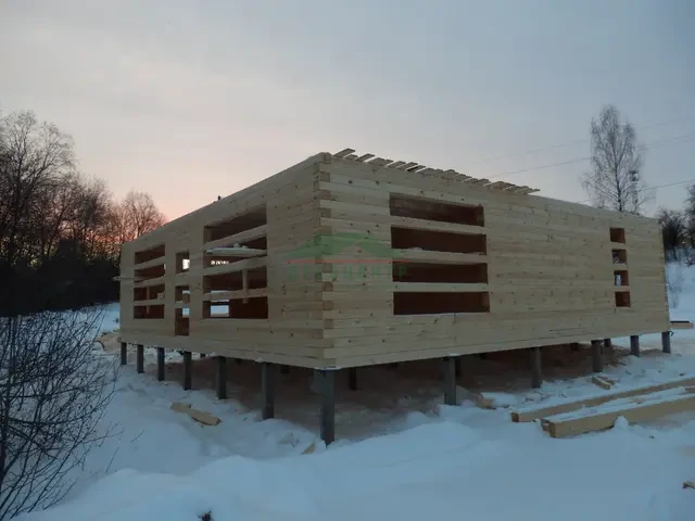 Строительство дома из бруса 12х12 м в Рузском районе СНТ Ракитино, фото 7 из 25