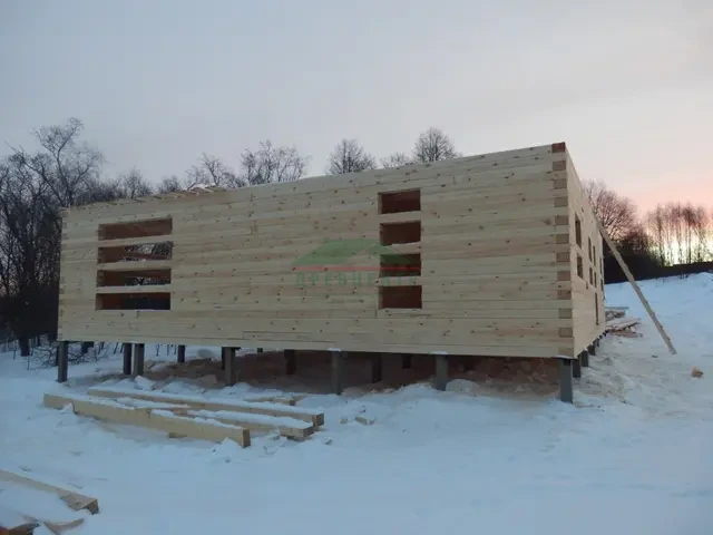 Строительство дома из бруса 12х12 м в Рузском районе СНТ Ракитино, фото 8 из 25