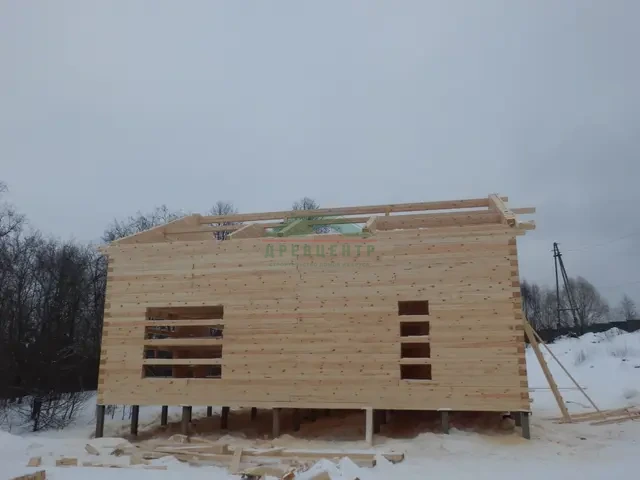Строительство дома из бруса 12х12 м в Рузском районе СНТ Ракитино, фото 14 из 25