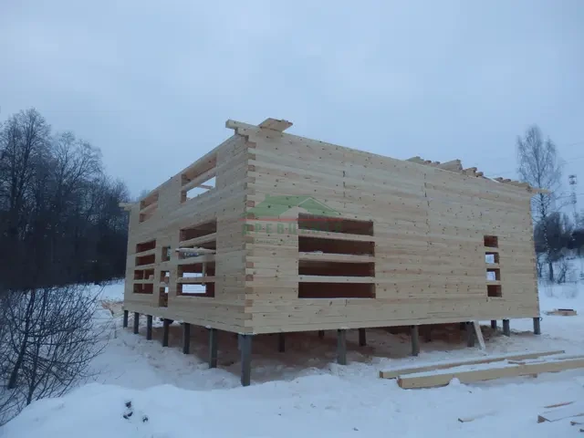 Строительство дома из бруса 12х12 м в Рузском районе СНТ Ракитино, фото 11 из 25