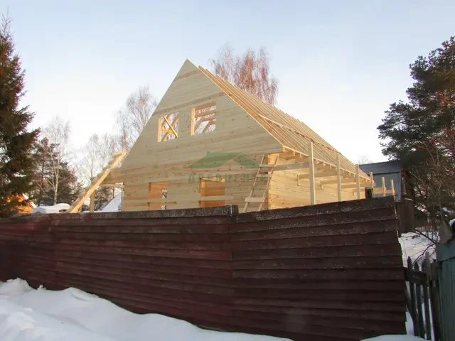 Строительство дома из бруса 8х10 м в Ногинском районе п. им. Воровского, фото 18 из 26