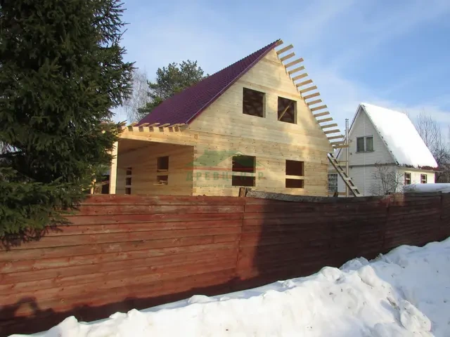Строительство дома из бруса 8х10 м в Ногинском районе п. им. Воровского, фото 19 из 26