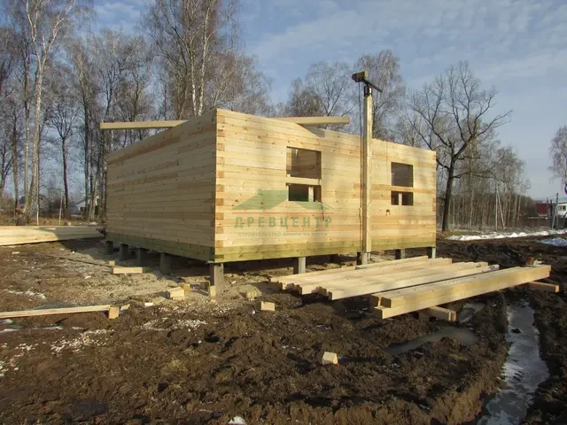 Строительство дома из бруса по проекту ДБ80 в Чеховском районе д. Кулаково, фото 13 из 25