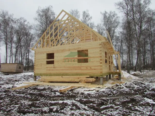 Строительство дома из бруса по проекту ДБ80 в Чеховском районе д. Кулаково, фото 17 из 25