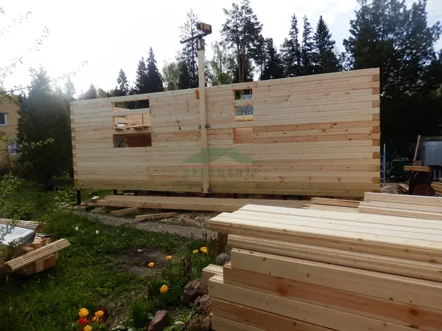 Строительство дома из бруса по проекту ДБ70 в Одинцовском районе д. Сивково, фото 9 из 18
