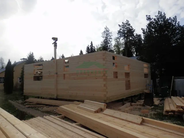 Строительство дома из бруса по проекту ДБ70 в Одинцовском районе д. Сивково, фото 8 из 18
