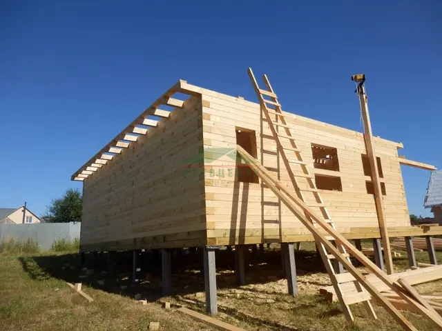 Строительство дома из бруса 8х10 м. в Чеховском районе д. Шарапово, фото 7 из 11