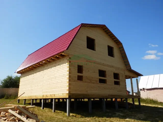 Строительство дома из бруса 8х10 м. в Чеховском районе д. Шарапово, фото 11 из 11