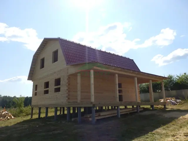 Строительство дома из бруса 8х10 м. в Чеховском районе д. Шарапово, фото 9 из 11