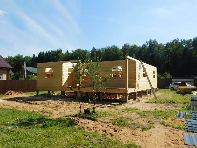 Строительство дома из бруса по проекту ДБ102 в Наро Фоминском районе, д. Санники, фото 9 из 23