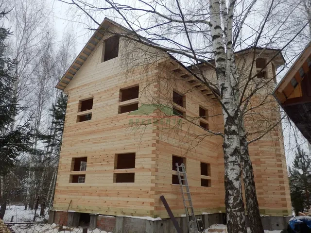 Строительство трех этажного дома из бруса 6х12 м в Тульской области СНТ "Генэнерго", фото 26 из 29