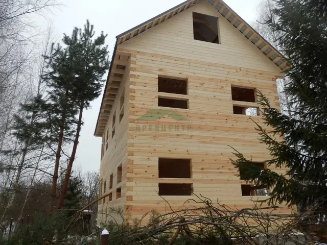 Строительство трех этажного дома из бруса 6х12 м в Тульской области СНТ "Генэнерго", фото 27 из 29