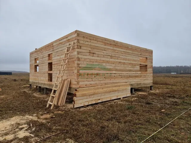 Строительство дома из обычного бруса по проекту ДБ140 в Домодедовском районе д. Минаево, фото 9 из 14
